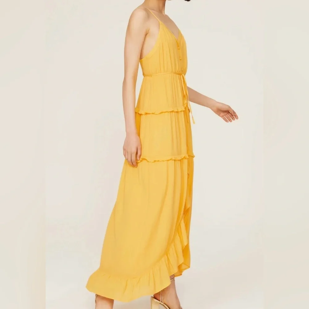 Slate & Willow Yellow Tiered Dress - Picture 9 of 11